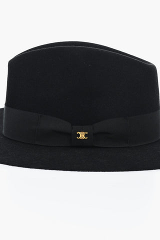 Cappello Fedora in feltro a Tinta unita