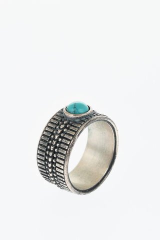 Brass NATIVE Ring with Rock