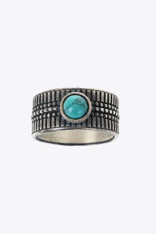 Brass NATIVE Ring with Rock