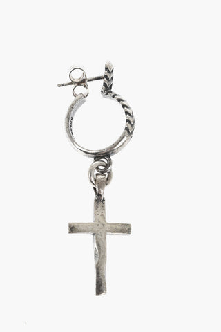Silver Single Earrings with Pendant