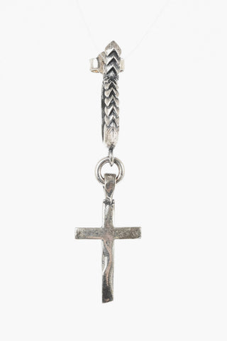 Silver Single Earrings with Pendant
