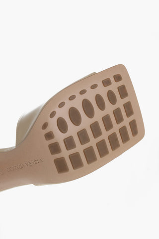 Sandali in Pelle con Punta Quadrata 10cm