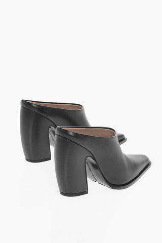 Leather Mules TEX with 10cm Covered Heel