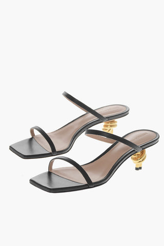 Leather Sandals KNOT with 5cm Design Heel