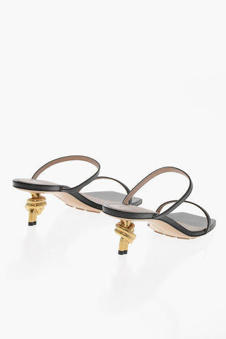 Leather Sandals KNOT with 5cm Design Heel