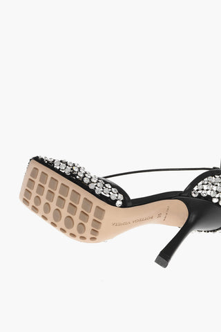 Rhinestoned WEB SPARKLE Mesh Pumps 10cm