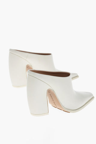 Leather Mules TEX with 10cm Covered Heel