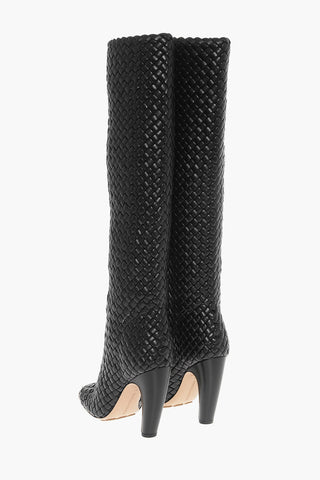 Woven Leather CANALAZZO Under the Knee Boots 10cm