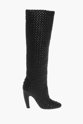 Woven Leather CANALAZZO Under the Knee Boots 10cm