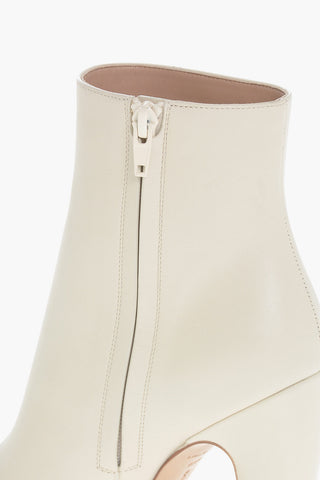 Leder-Stiefeletten POMPEI mit 11 cm innenliegendem Reißverschluss