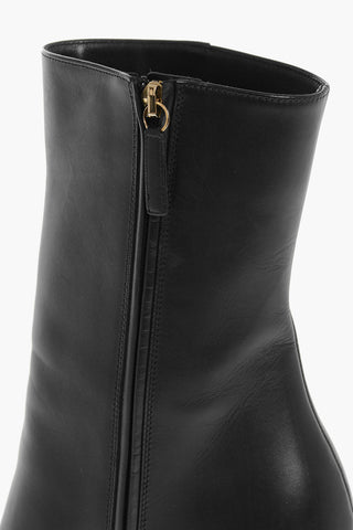 Leather HYPER Platform Booties with Inner Zip 16cm