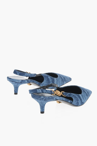 Slingbacks MEDUSA in Denim 5cm