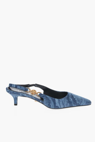 Slingbacks MEDUSA in Denim 5cm