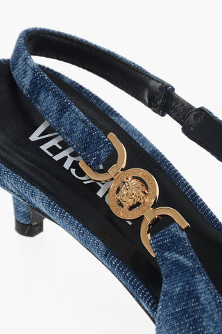 Slingbacks MEDUSA in Denim 5cm