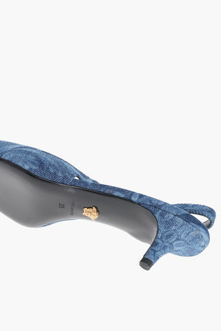 Slingbacks MEDUSA in Denim 5cm