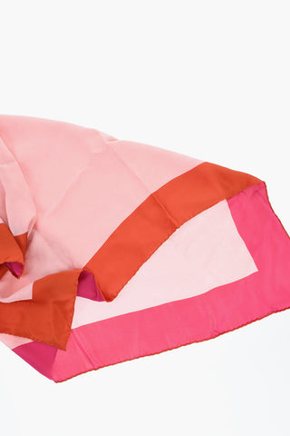 Silk Foulard with Contrasting Edge