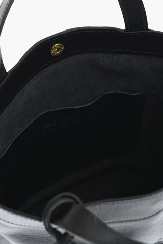 Textured Leather Bucket Bag