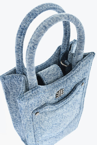 Denim FEI Phone Bag with Breast Pocket