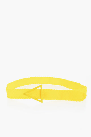 Braided Rubber Belt with Triangle Buckle 35mm