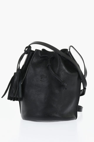 Borsa a Secchiello in Pelle Martellata