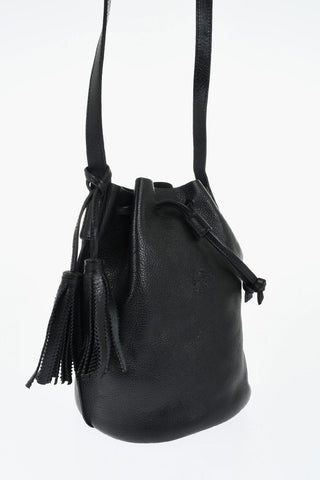 Borsa a Secchiello in Pelle Martellata