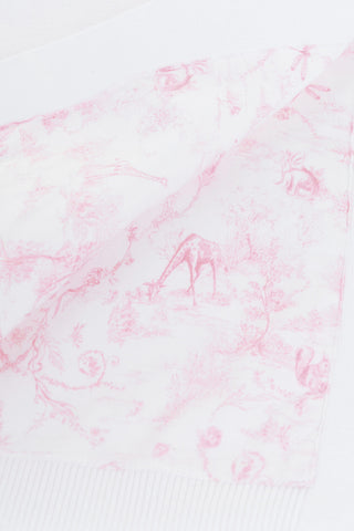 Baumwolldecke Mit Einer Seite Im Toile-de-Jouy-Muster