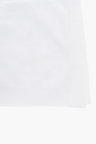 Cotton Blanket with One Side in Toile de Jouy Pattern