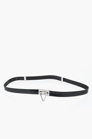 Brushed Leather Adjustable Belt with Triangle Buckle 20mm