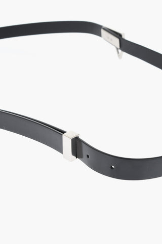 Brushed Leather Adjustable Belt with Triangle Buckle 20mm