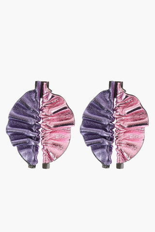 Two-Tone Metallic Leather MINIALIE Earrings
