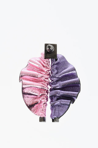 Two-Tone Metallic Leather MINIALIE Earrings