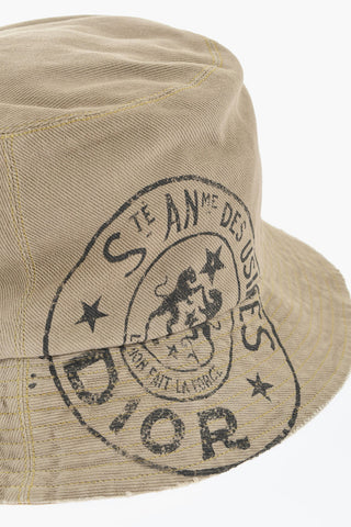 Solid Color UNION Bucket Hat with Contrasting Print