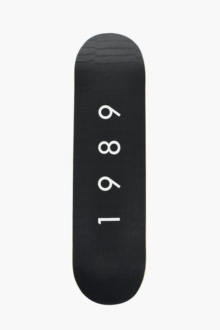 Printed Logo and Leather Details Skateboard