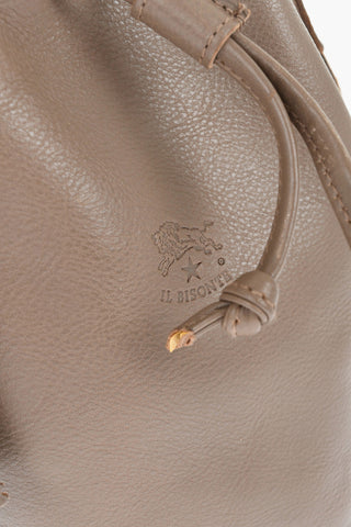 Textured Leather Bucket Bag