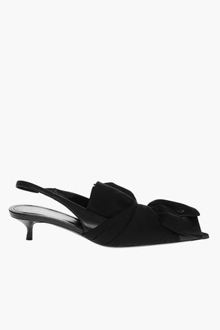 Slingbacks CHEMISE in Tessuto con Fiocco Frontale 4cm