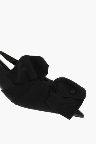 Slingbacks CHEMISE in Tessuto con Fiocco Frontale 4cm