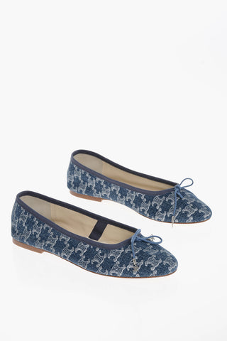 Ballerine in Denim TRIOMPHE con Motivo Monogram