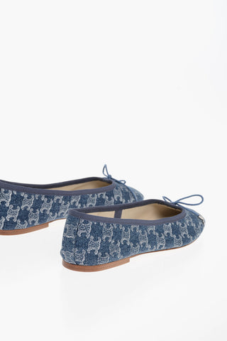Ballerine in Denim TRIOMPHE con Motivo Monogram