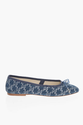 Ballerine in Denim TRIOMPHE con Motivo Monogram