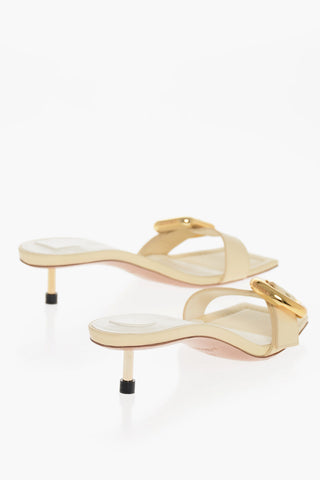 Leather REGALO Sandals with Chunky Buckle 3cm