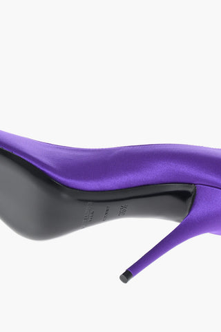 Satin Pumps with Covered Stiletto Heel 10cm