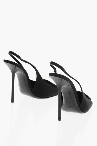 Crepe Fabric Slingbacks with Stiletto Heel 11cm