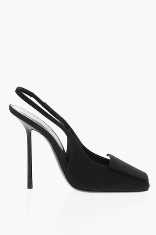 Crepe Fabric Slingbacks with Stiletto Heel 11cm