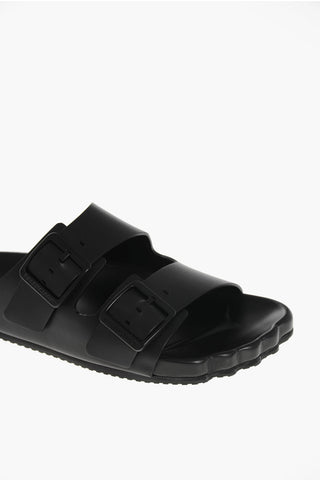 Leather SUNDAY Sliders with Double Buckle