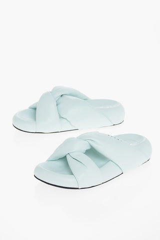 Leather Padded Sliders with Chunky Sole