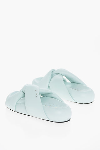 Leather Padded Sliders with Chunky Sole