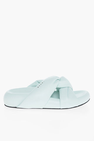 Leather Padded Sliders with Chunky Sole