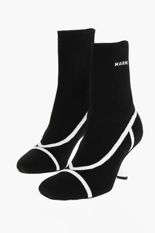 Mirrored Heel Sock Booties 8cm