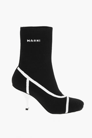 Mirrored Heel Sock Booties 8cm