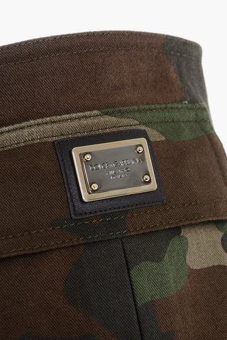 Camouflage Denim Boots with Pockets 11cm